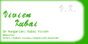 vivien kubai business card